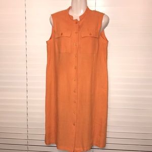 Tess burnt orange linen sundress